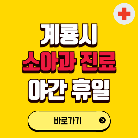 계룡시 야간 소아과 진료병원 찾기 ❘ 24시 일요일 주말 연휴 응급진료 추천 잘하는 곳