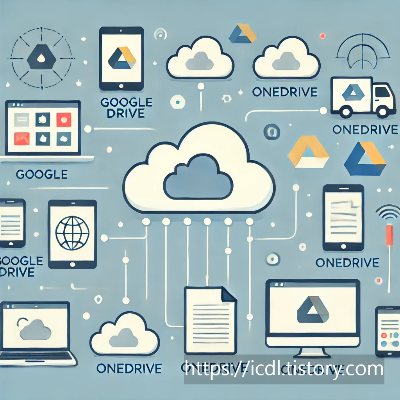 한컴독스와 구글 드라이브, 원드라이브 비교