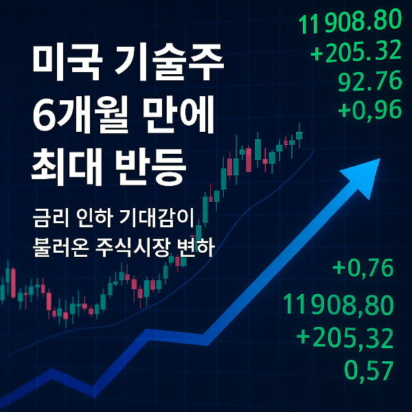 미국 기술주 6개월 만에 최대 반등! 금리 인하 기대감이 불러온 주식시장 변화