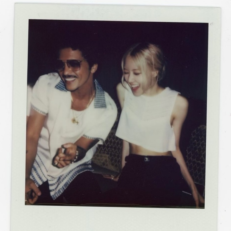 블랙핑크 로제와 브루노 마스 함께 찍은 사진