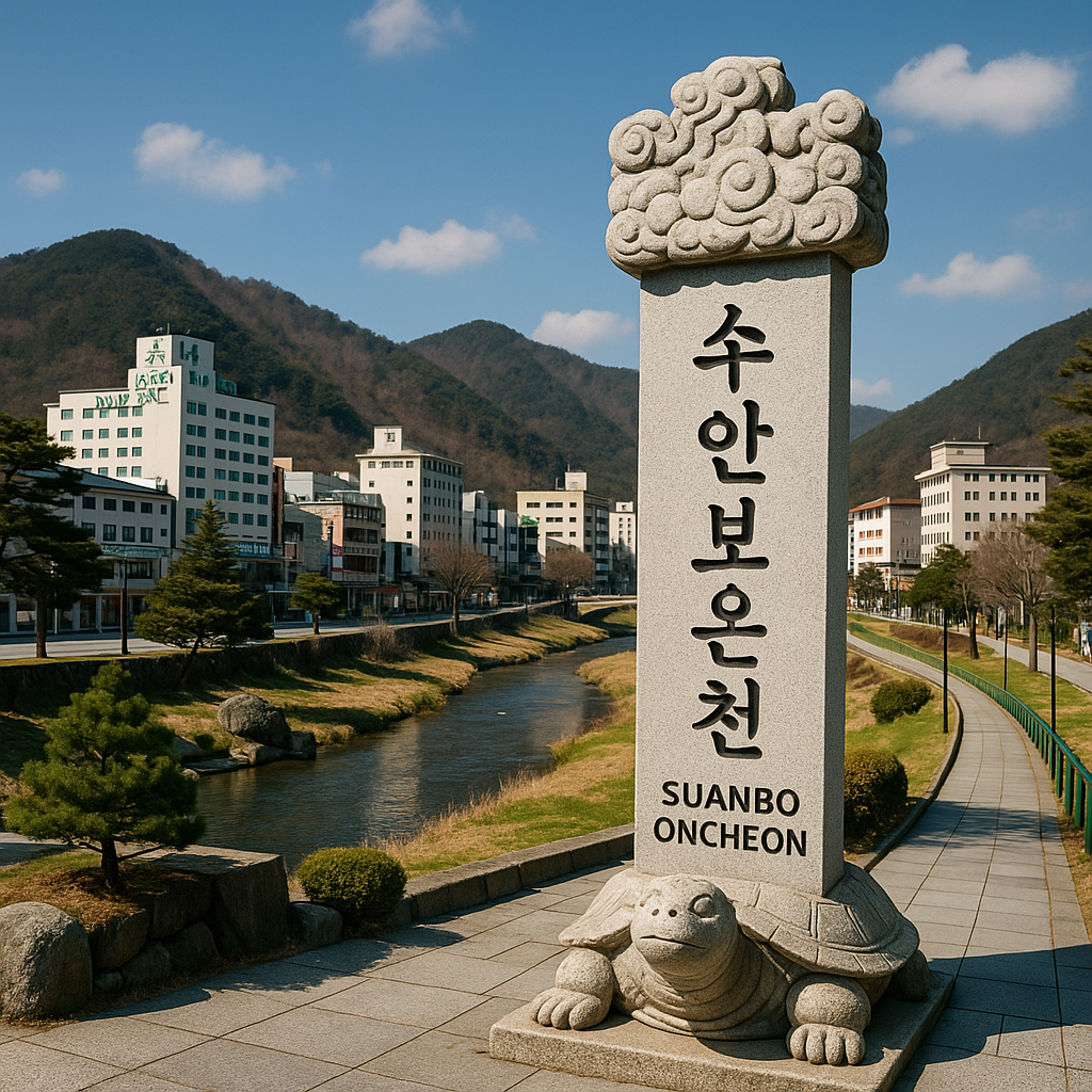 수안보 온천 입구