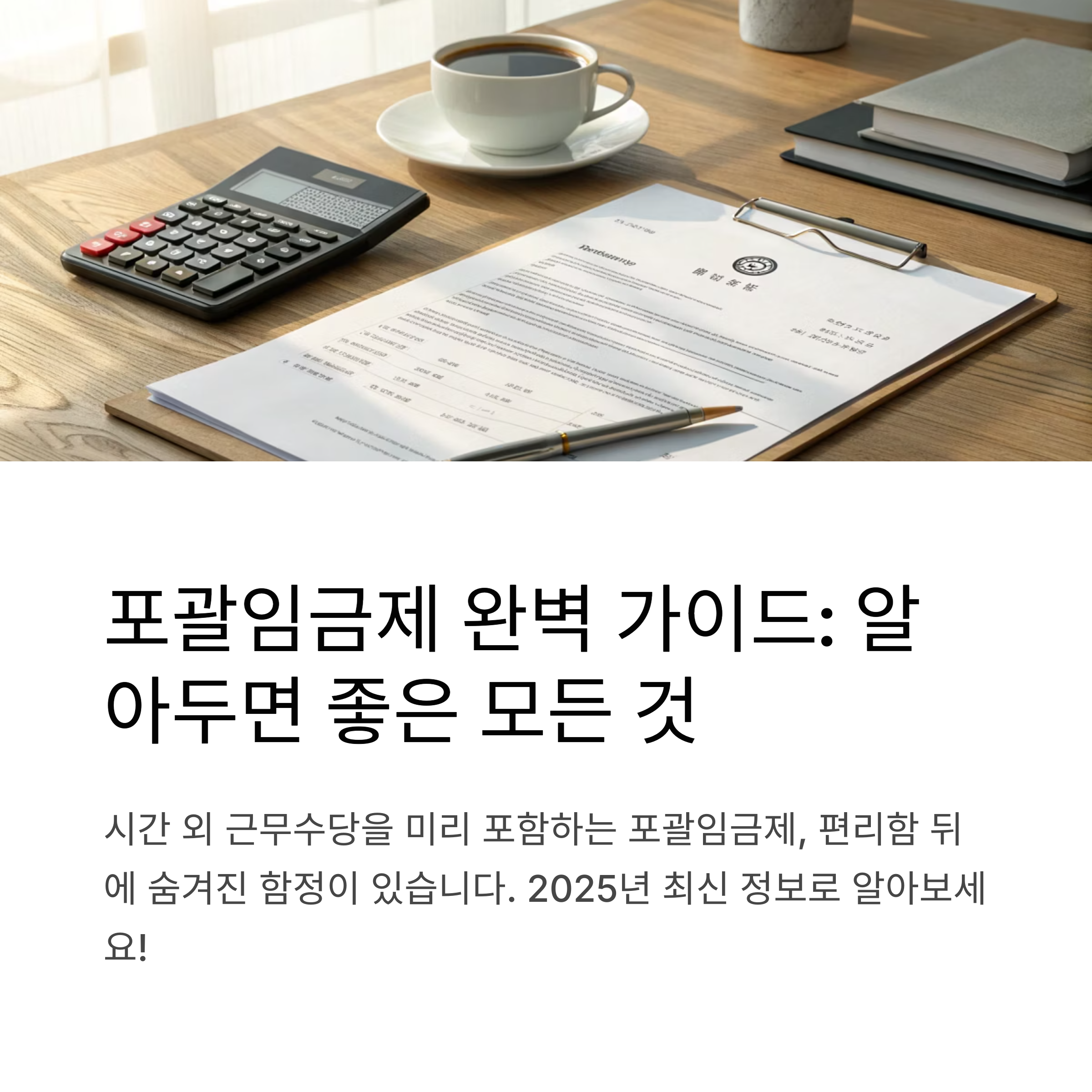 포괄임금 근로계약서 완벽 가이드: 양식 다운로드, 뜻, 주의사항 총정리
