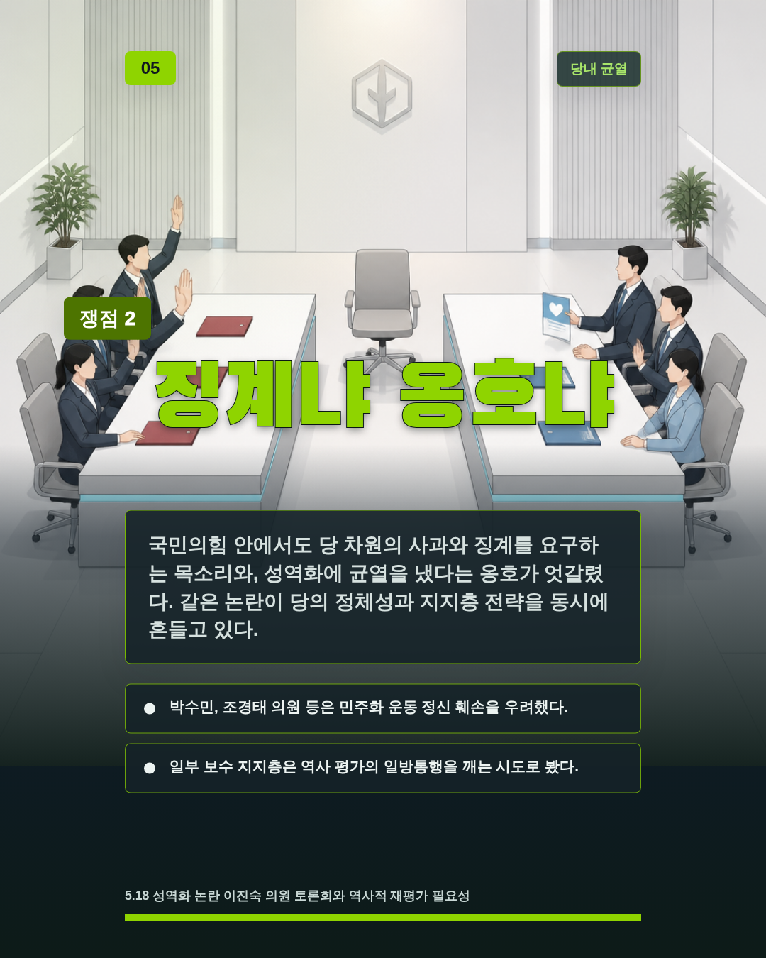 징계냐 옹호냐