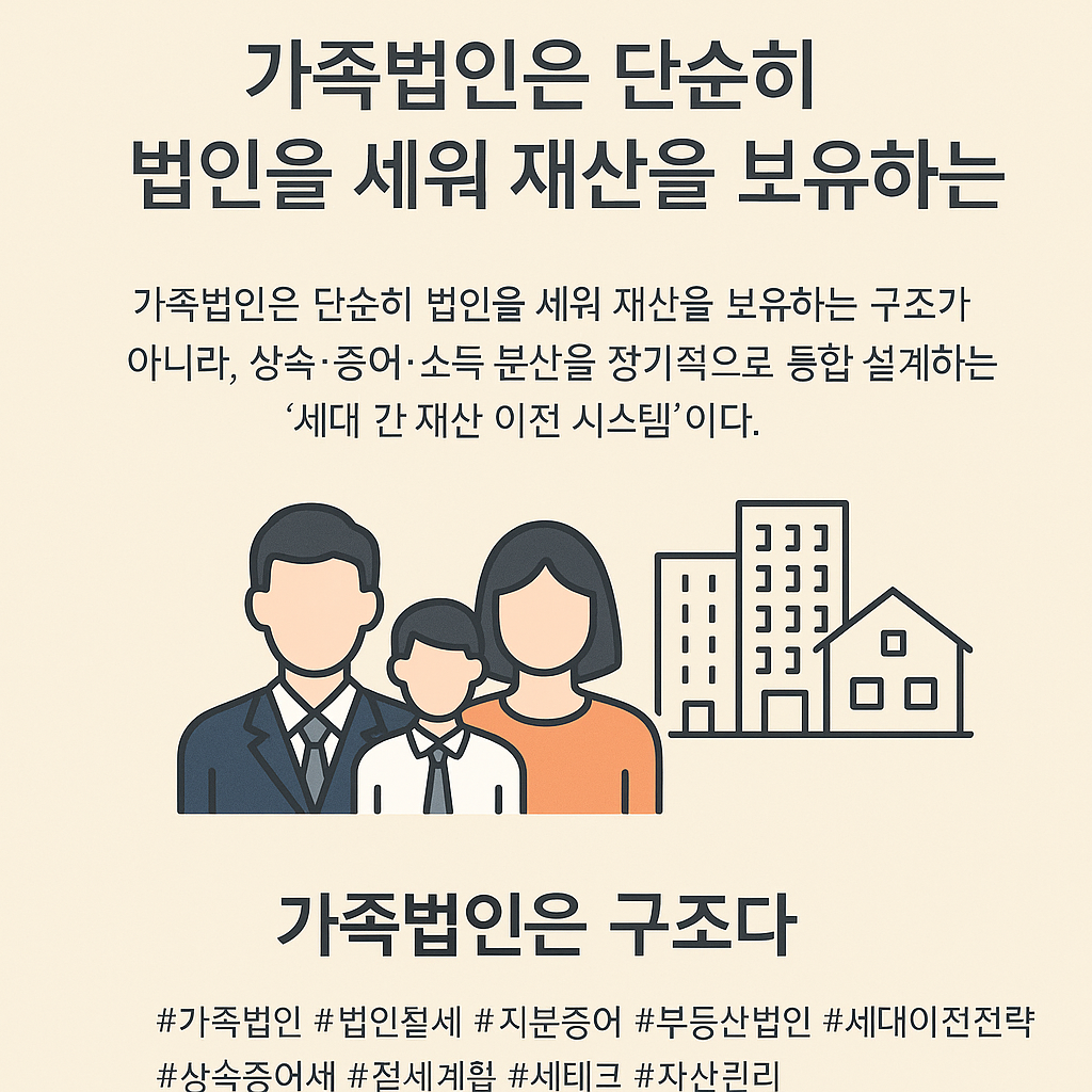 가족법인 활용한 자산 이전의 합법적 구조