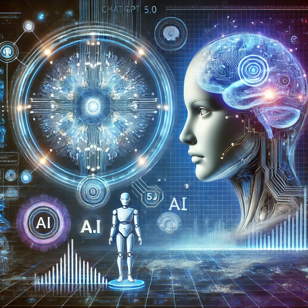 AI 기술의 발전을 표현한 그림입니다! 🤖✨