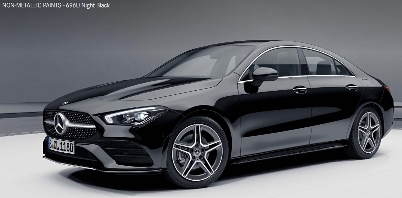 Night Black(색상 코드 : 696) 벤츠 CLA Coupe 색상코드 - Night Black(색상 코드 : 696)