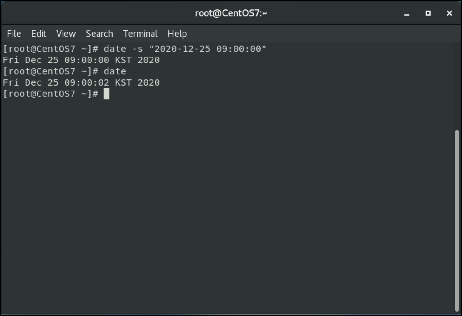 수동 시간 변경 방법
