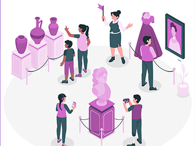 박물관 전시물을 관람하며 사진을 찍는 사람들 – 문화누리카드로 즐길 수 있는 박물관·전시관 체험 활동
