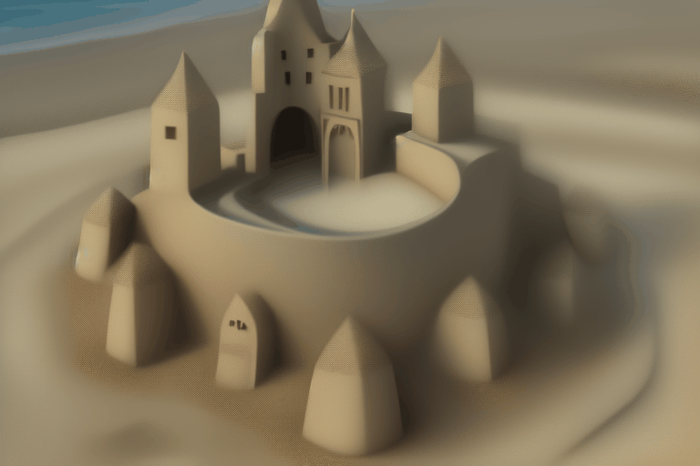 모래성 쌓기의 다양한 형태