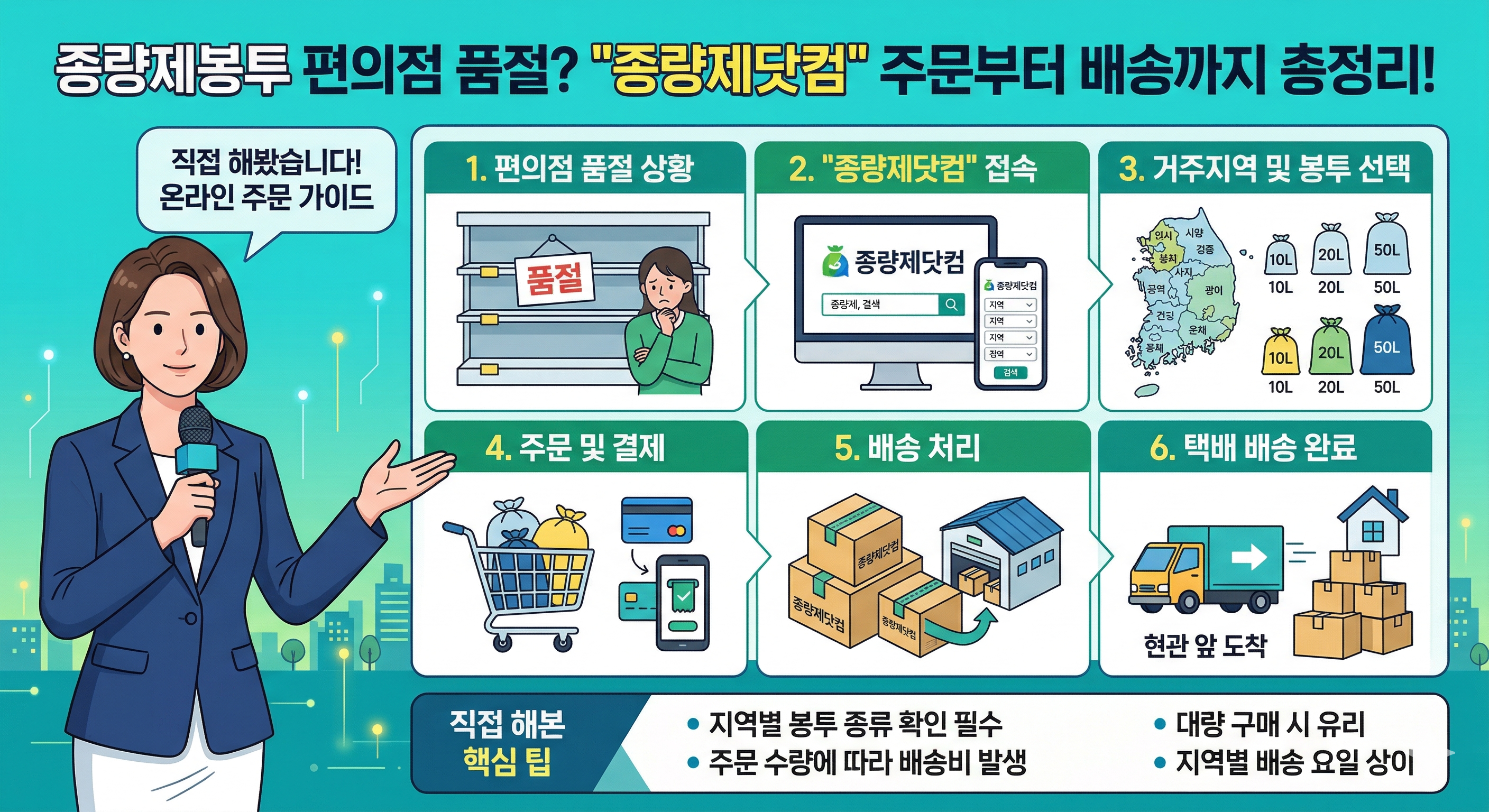 종량제닷컴 주문부터 배송까지