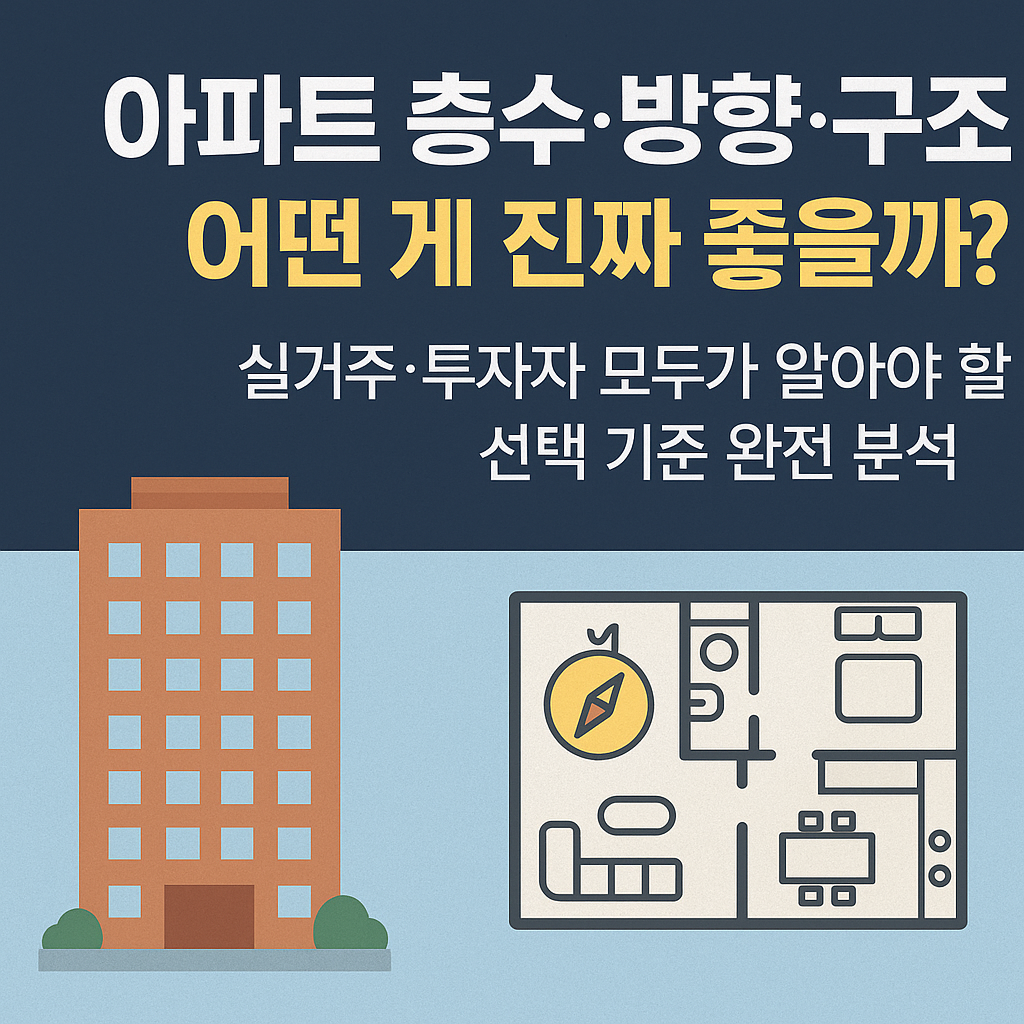 “아파트 층수·방향·구조, 어떤 게 진짜 좋을까? 실거주·투자자 모두가 알아야 할 선택 기준 완전 분석”
