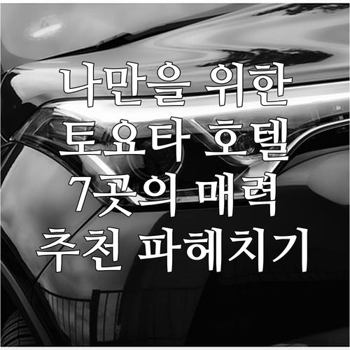 나만을 위한 토요타 호텔 추천! 7곳..