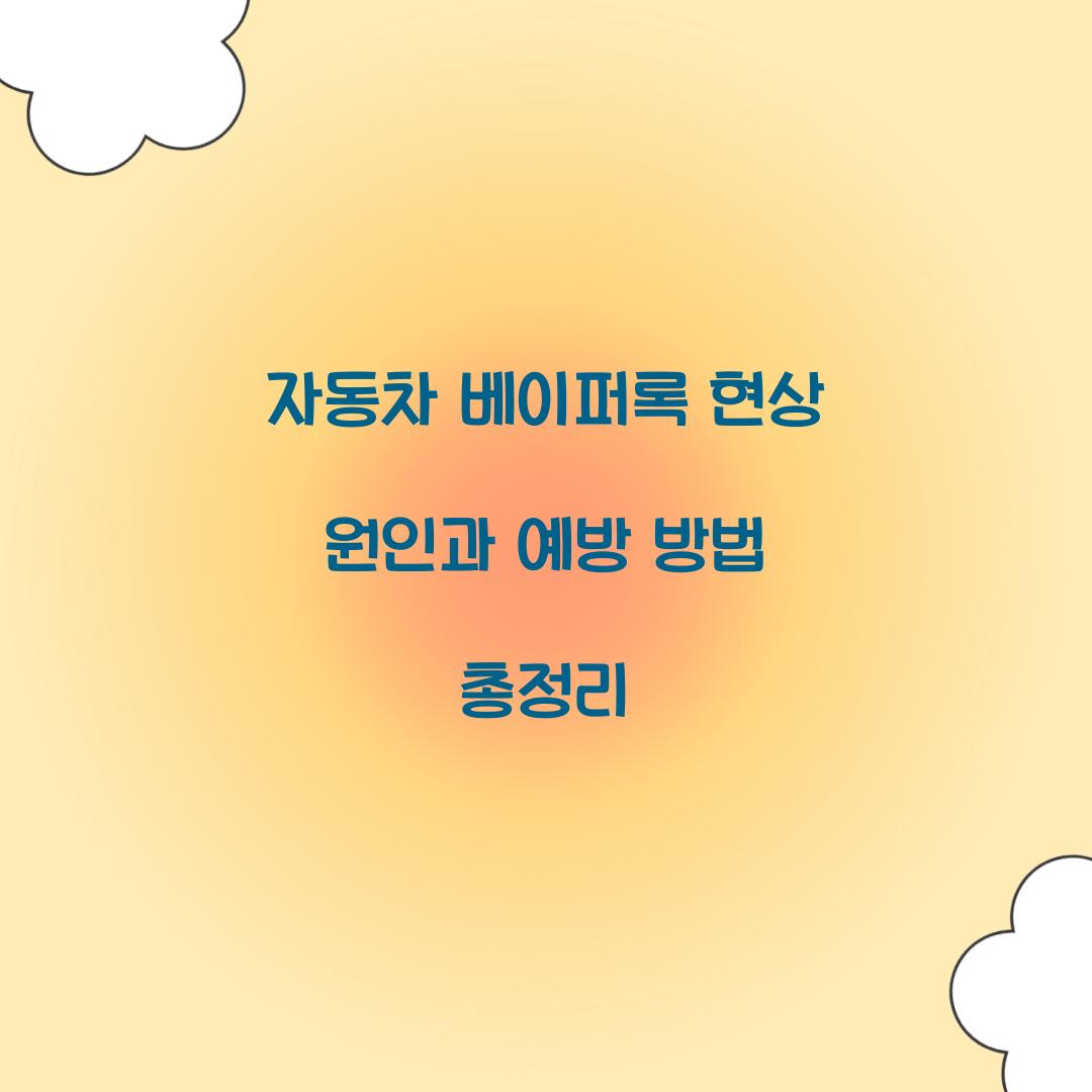 자동차 베이퍼록