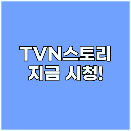 TVNSTORY 채널 완벽정리 지금 