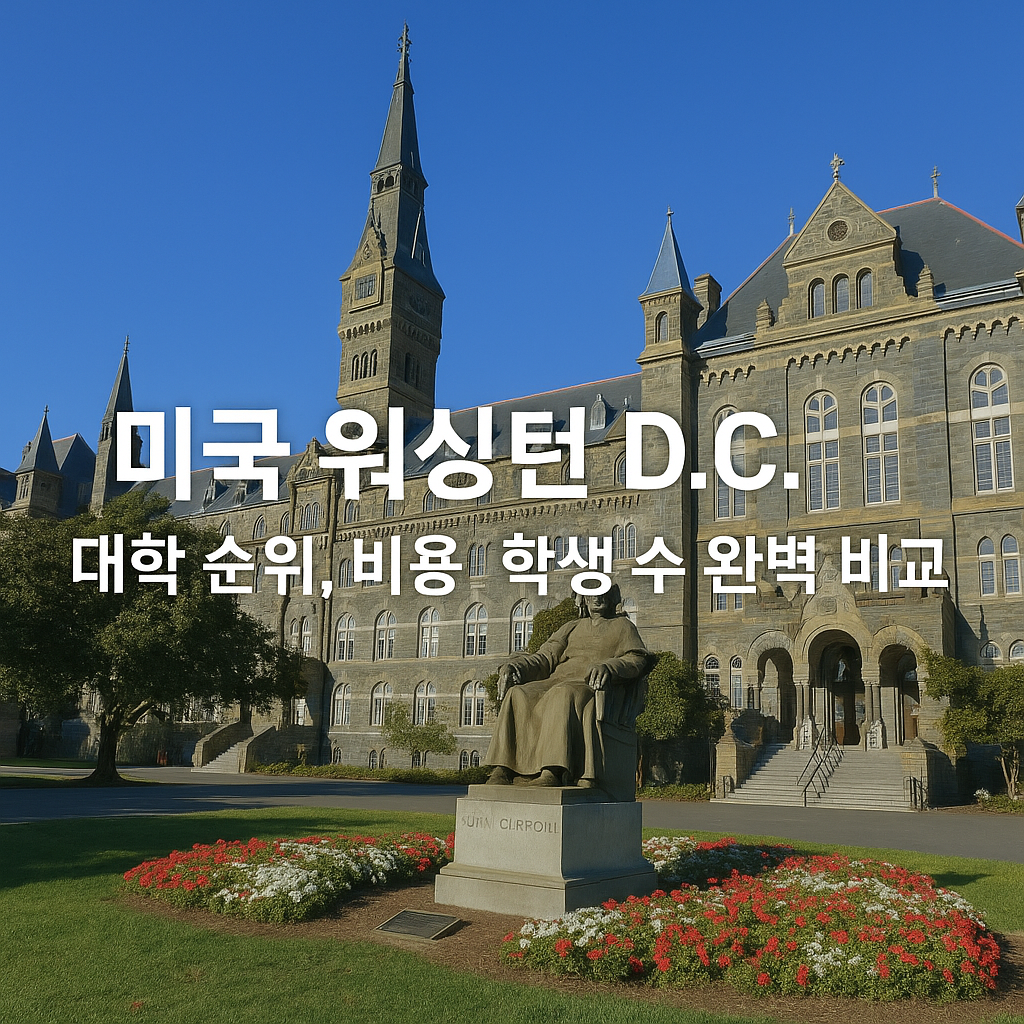 워싱턴 D.C. 대학 순위, 비용, 학생 수 완벽 비교