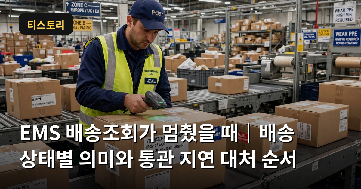 EMS 배송조회가 멈췄을 때