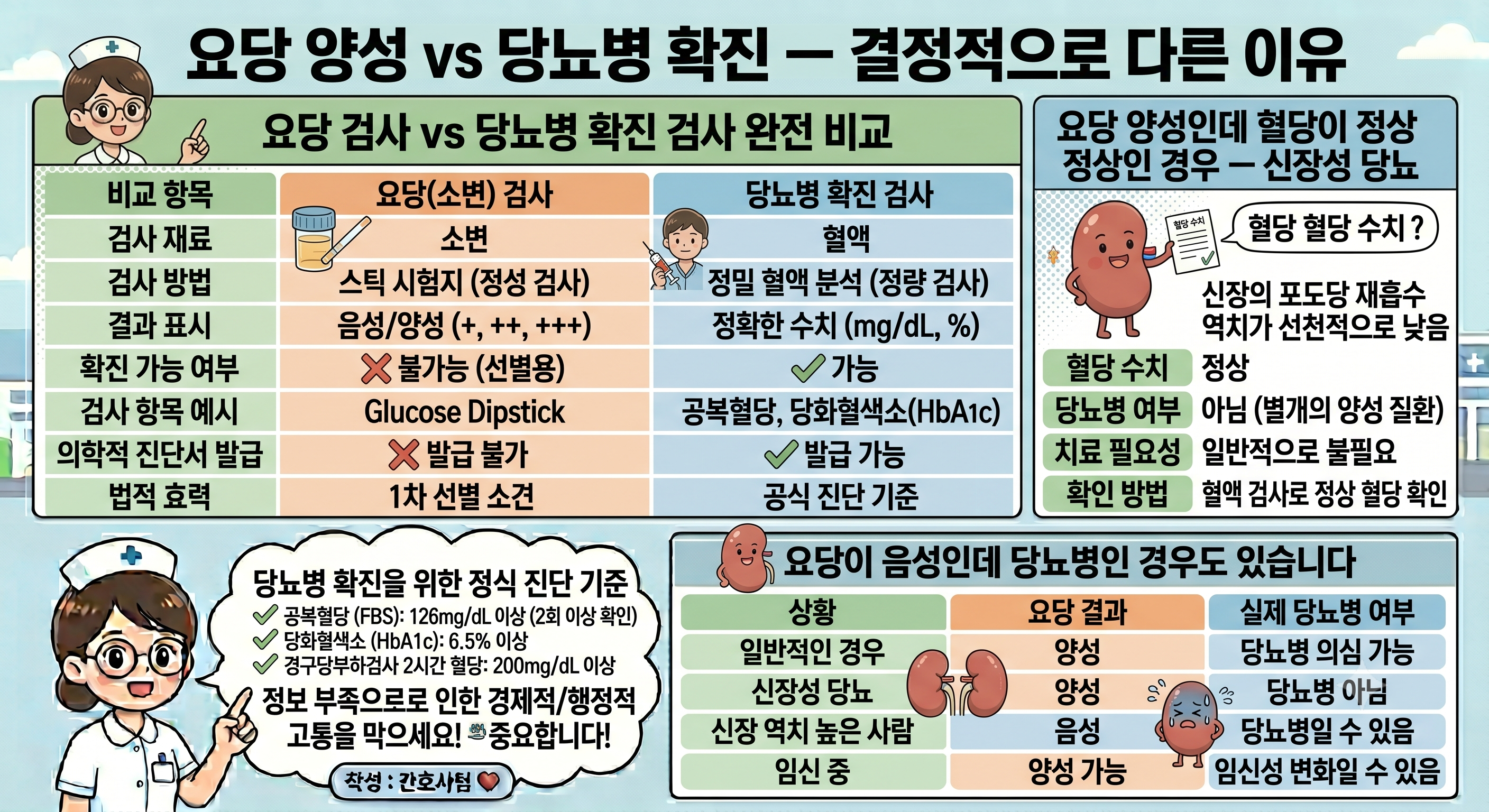 소변검사결과지 속 요당양성vs당뇨병 확진, 결정적으로 다른 이유