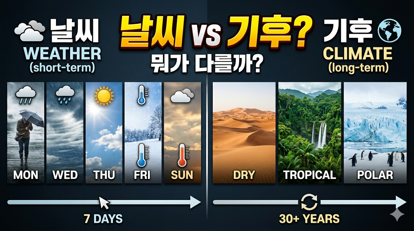 기후와 날씨 차이 완벽 정리 헷갈리는 이유 한 번에 이해하기