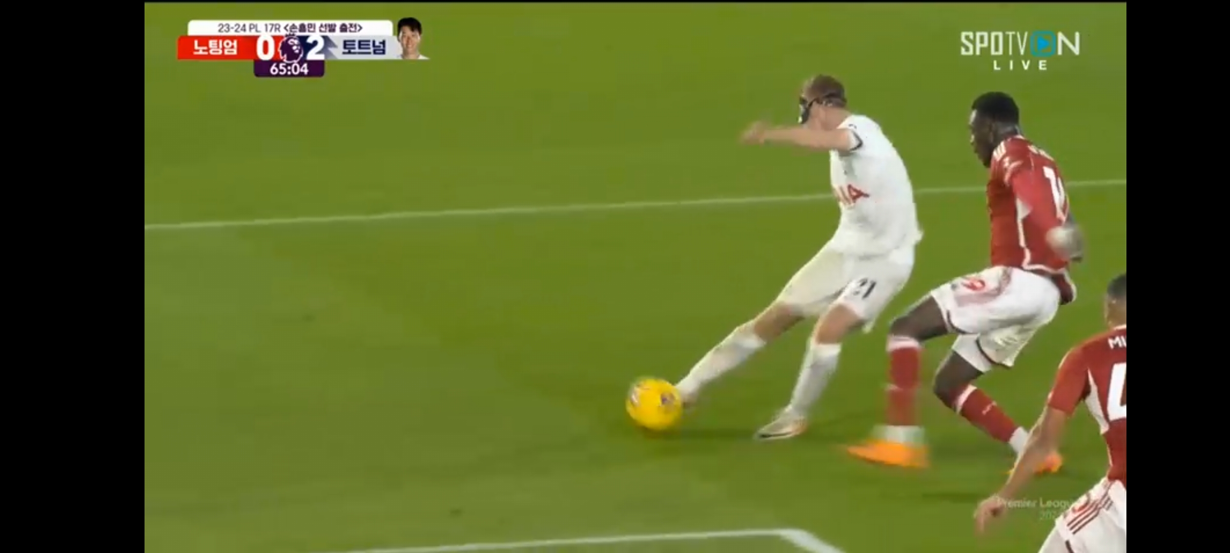 클루셉스키 골 (SPOTV 라이브 화면)
