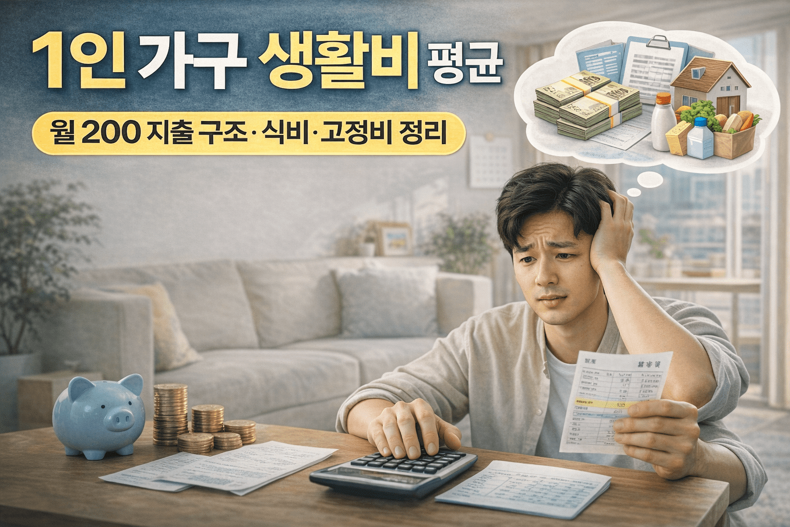 1인 가구 생활비 평균 월 200 지출 구조 식비 고정비 정리