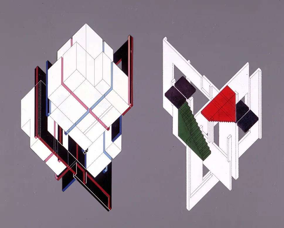 피터아이젠만이 디자인한 하우스 VI 의 도면