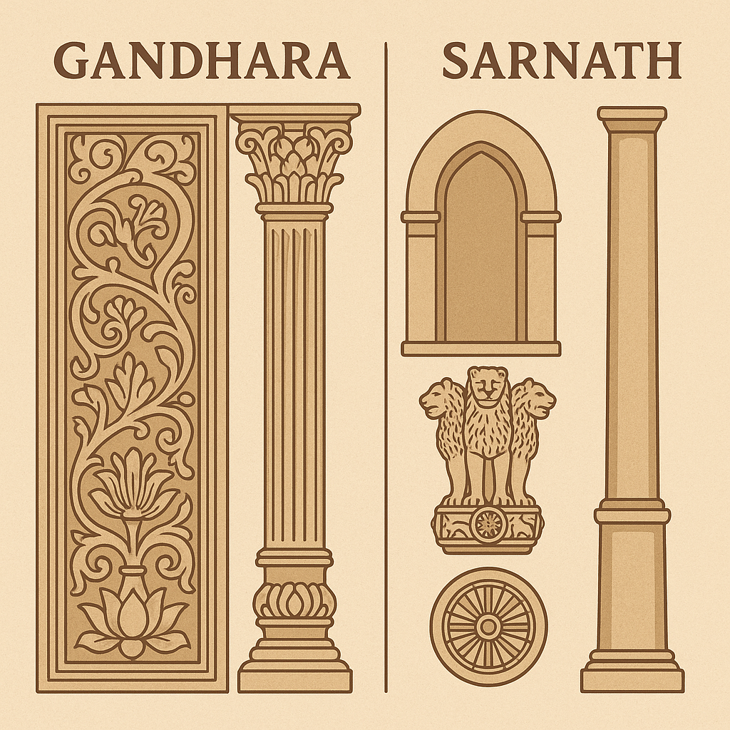 간다라와 사르나트 미술의 차이