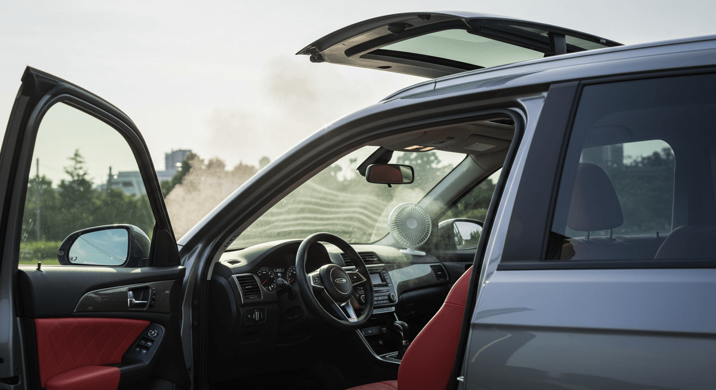 "차내온도 낮추기 – 기본이자 핵심"에 대한 이미지입니다.