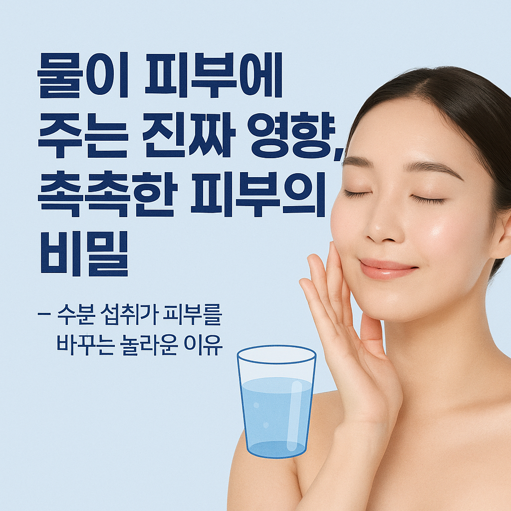 물이 피부에 주는 진짜 영향, 촉촉한 피부의 비밀