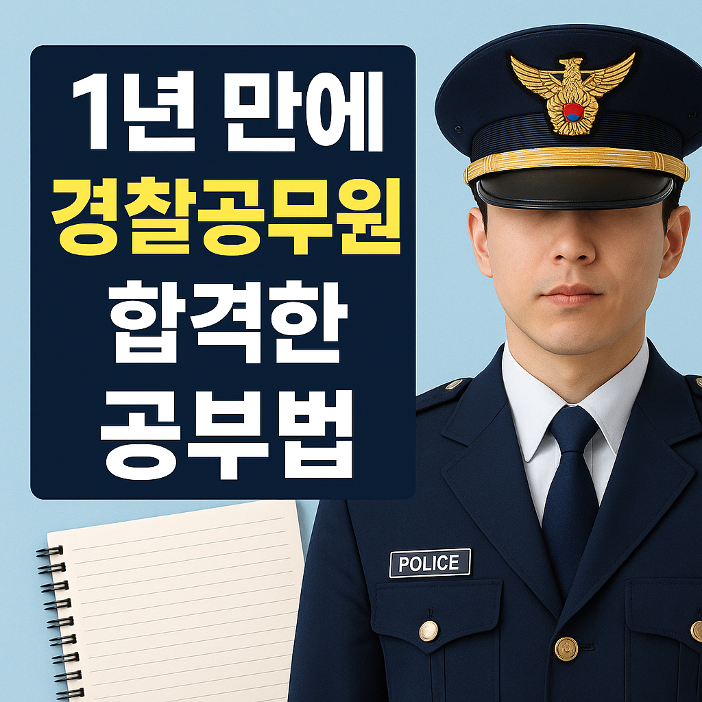 경찰공무원 합격 후기 &ndash; 1년 만에 붙은 수험생의 공부법