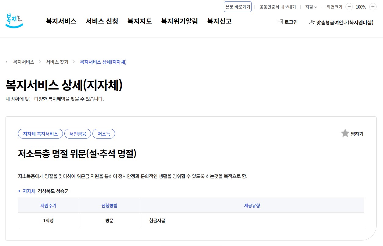 지역별 설명절 지원금 확인방법