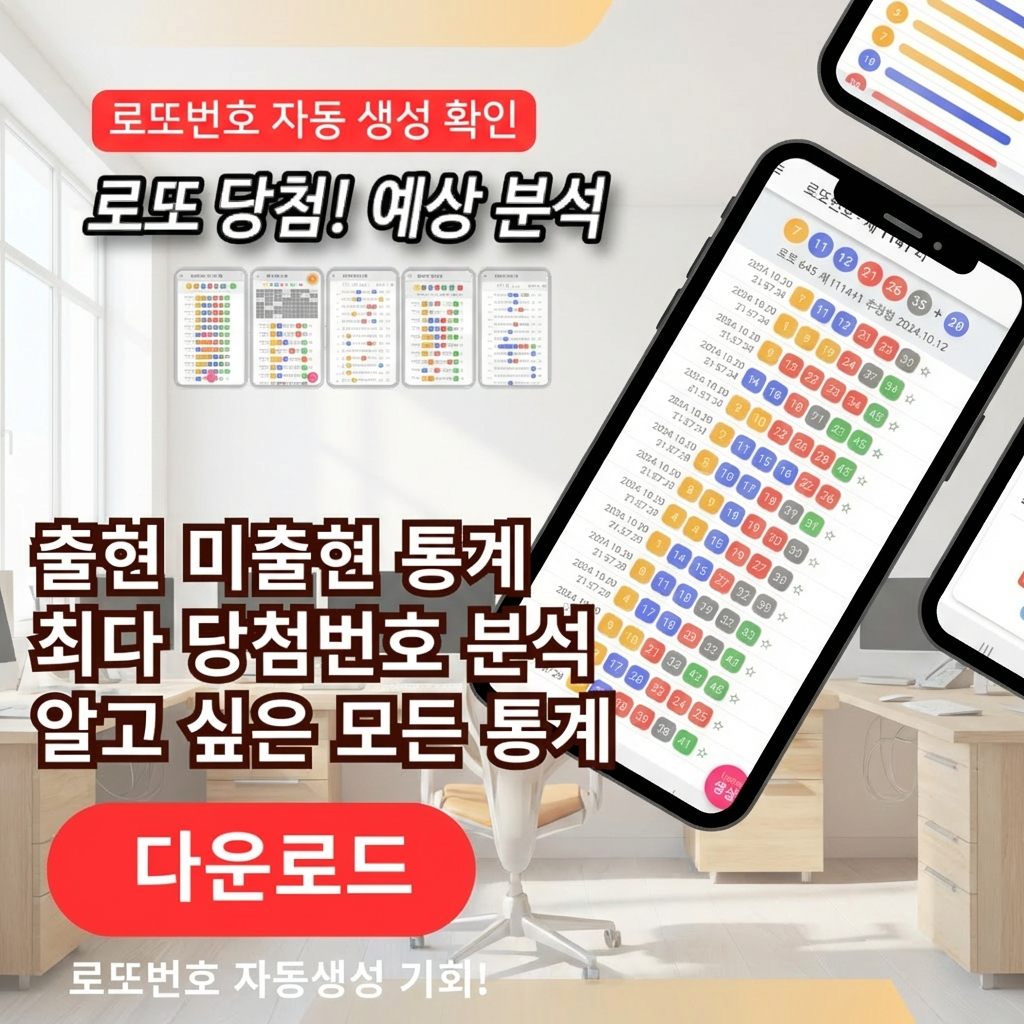 로또번호 자동생성 예상번호 당첨번호 분석 생성기