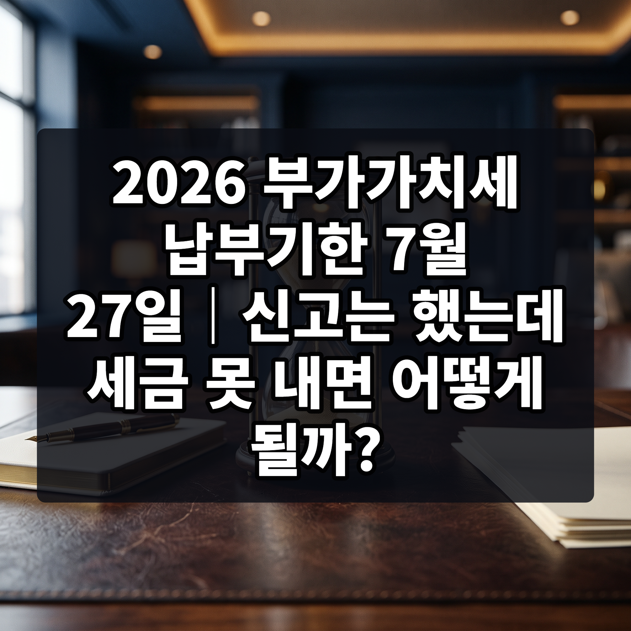 2026 부가가치세 납부기한