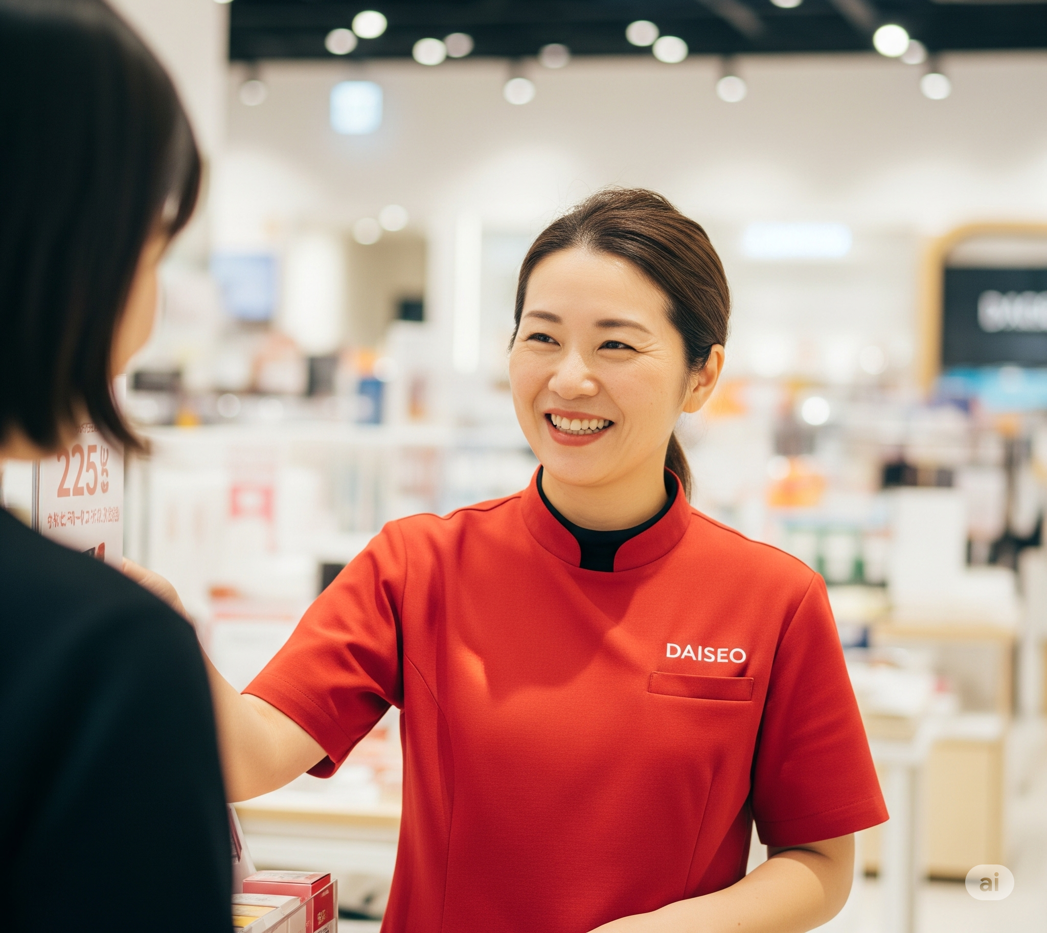 고객을 친절하게 응대하는 직원의 모습