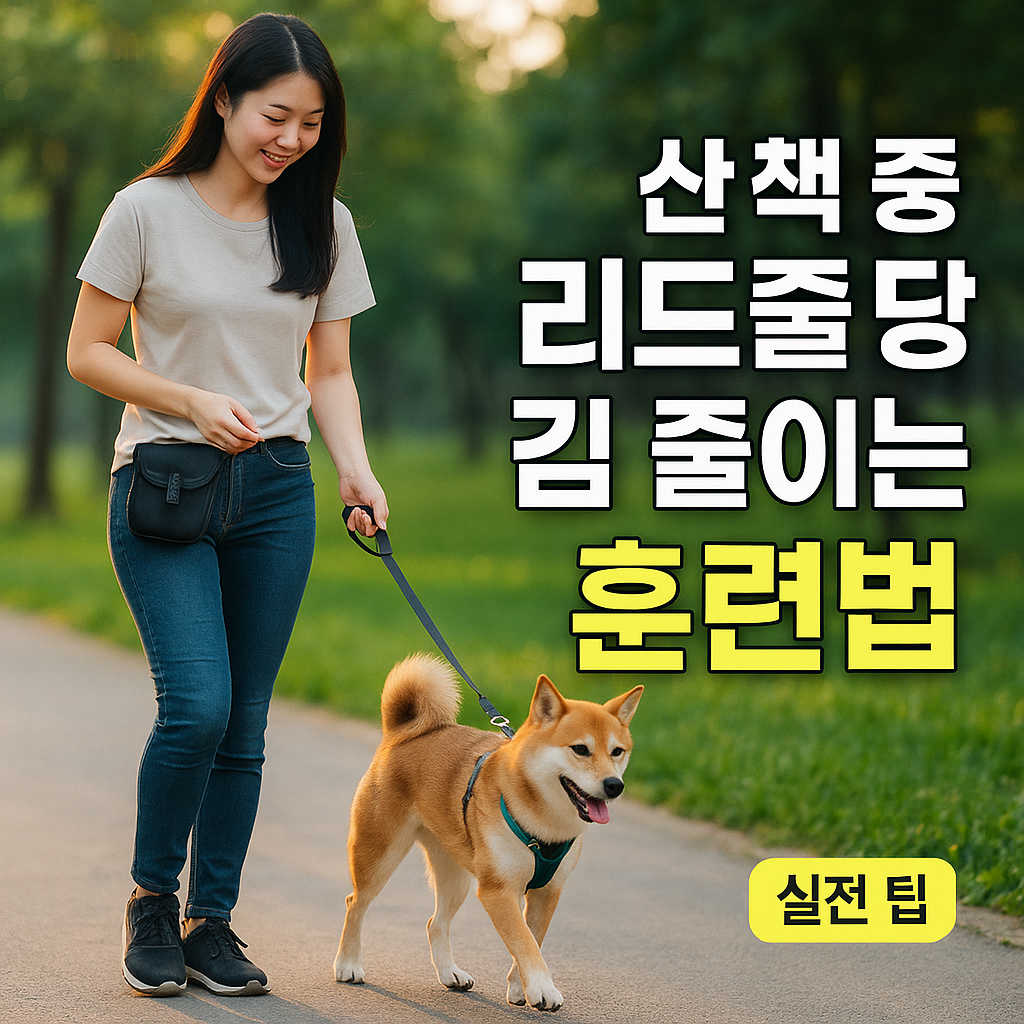 산책 중 반려견 리드줄 당김 줄이는 효과적 훈련법