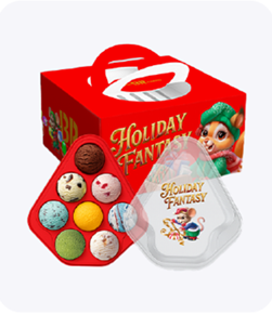 배스킨라비슨 크리스마스 아이스크림 케이크 트리팩 주니어 8구 이미지 /출처: 배스킨라빈스 공식 홈페이지