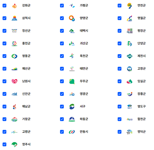 디지털 관광주민증 지역