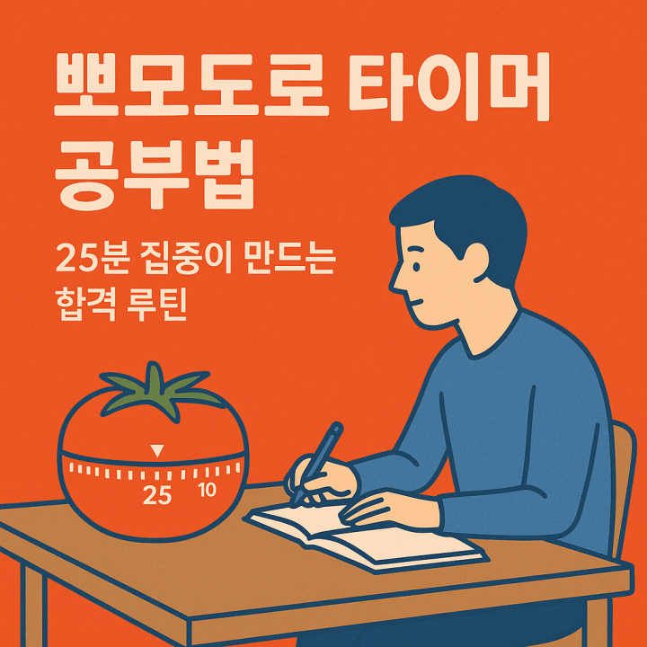 뽀모도로 타이머 공부법 &ndash; 25분 집중이 만드는 합격 루틴