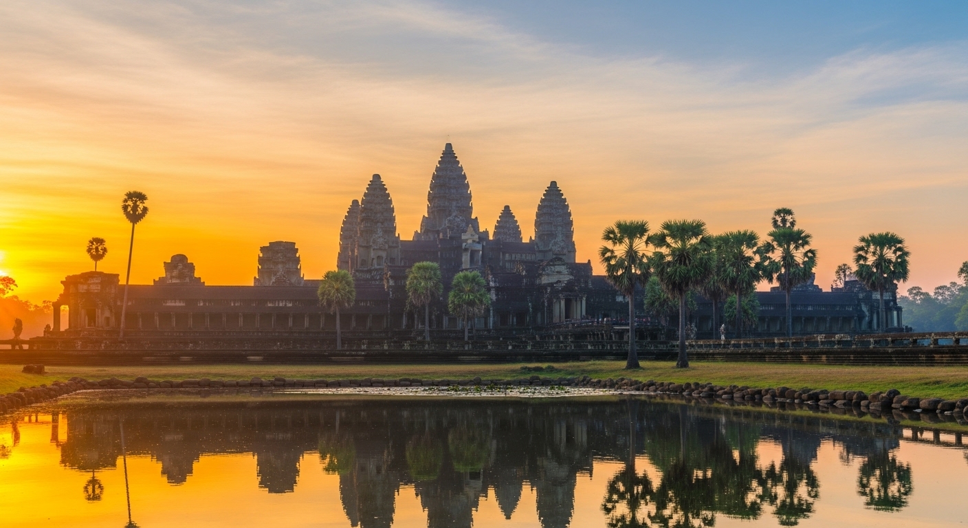 웅장한 앙코르 와트 사원이미지