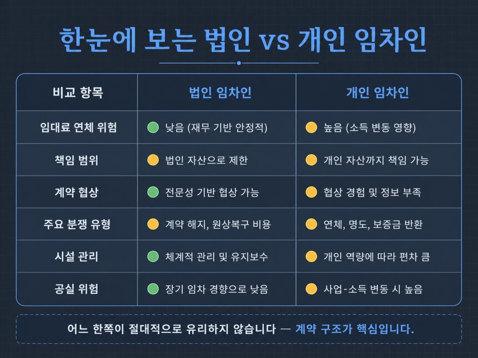 법인 임차인 vs 개인 임차인4