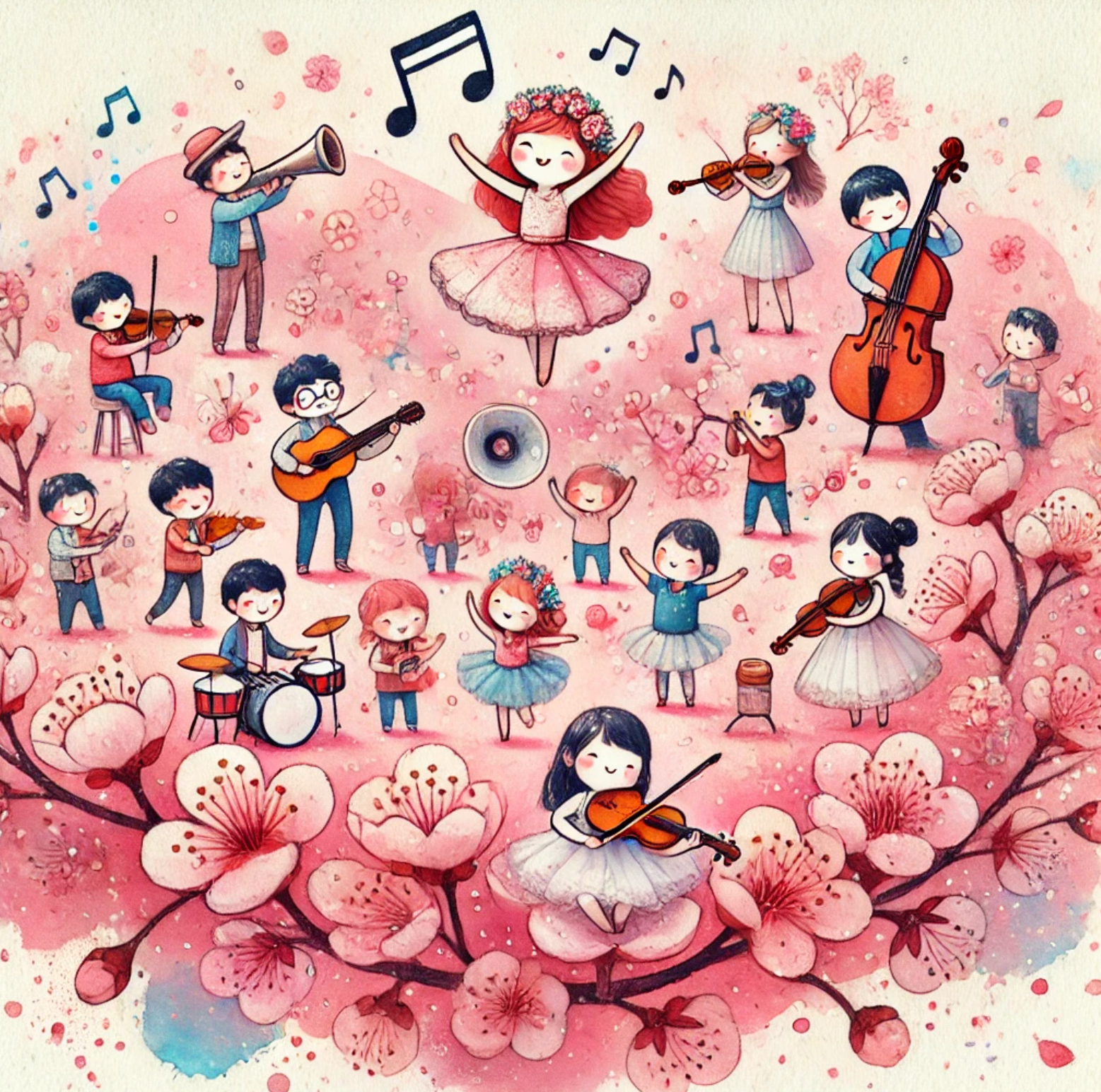 벚꽃축제를 즐기는 사람들