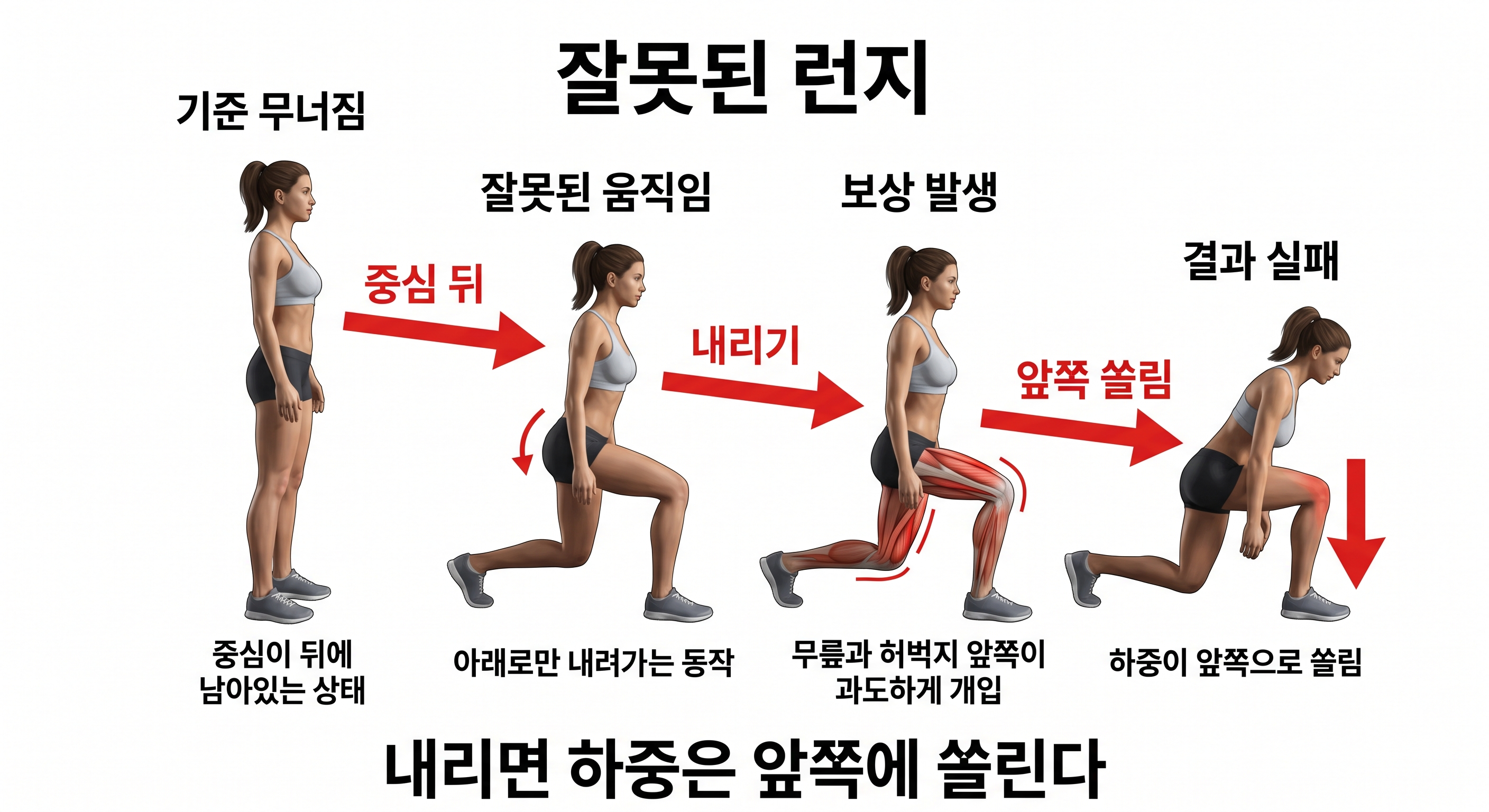 잘못된 런지