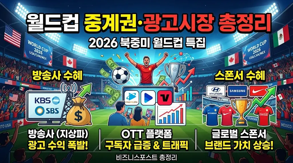 월드컵 중계권·광고시장 총정리|방송사·OTT·스폰서 수혜 포인트 이미지