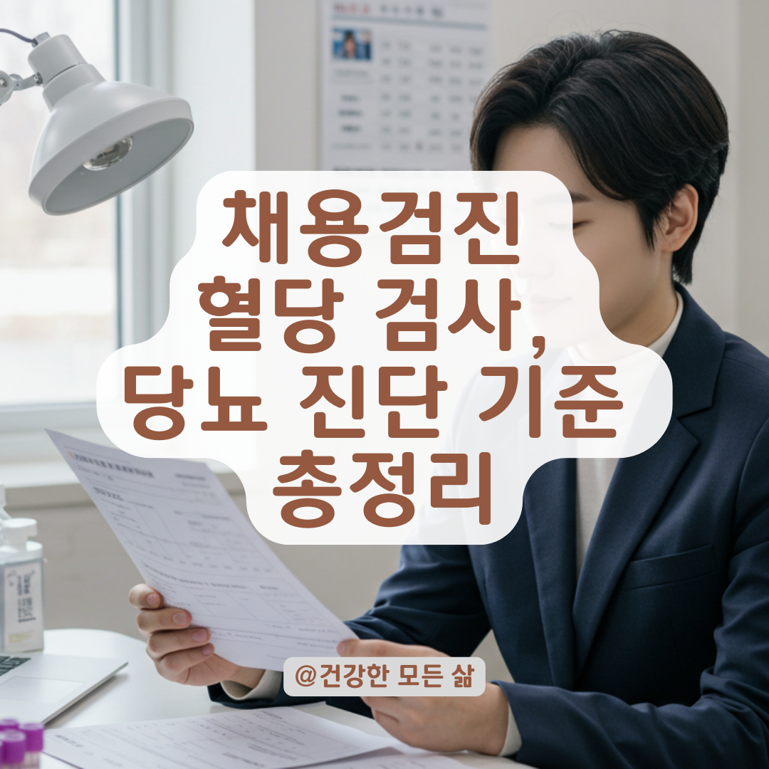 채용검진 혈액검사로 당뇨 진단될 수 있을까? 공복혈당 수치별 진단 기준 총정리.