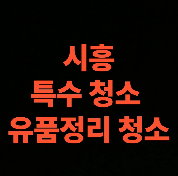 시흥 유품정리 업체 비용 절감 팁, 쓰레기집 청소 가격 후기 (시흥시 연락처)