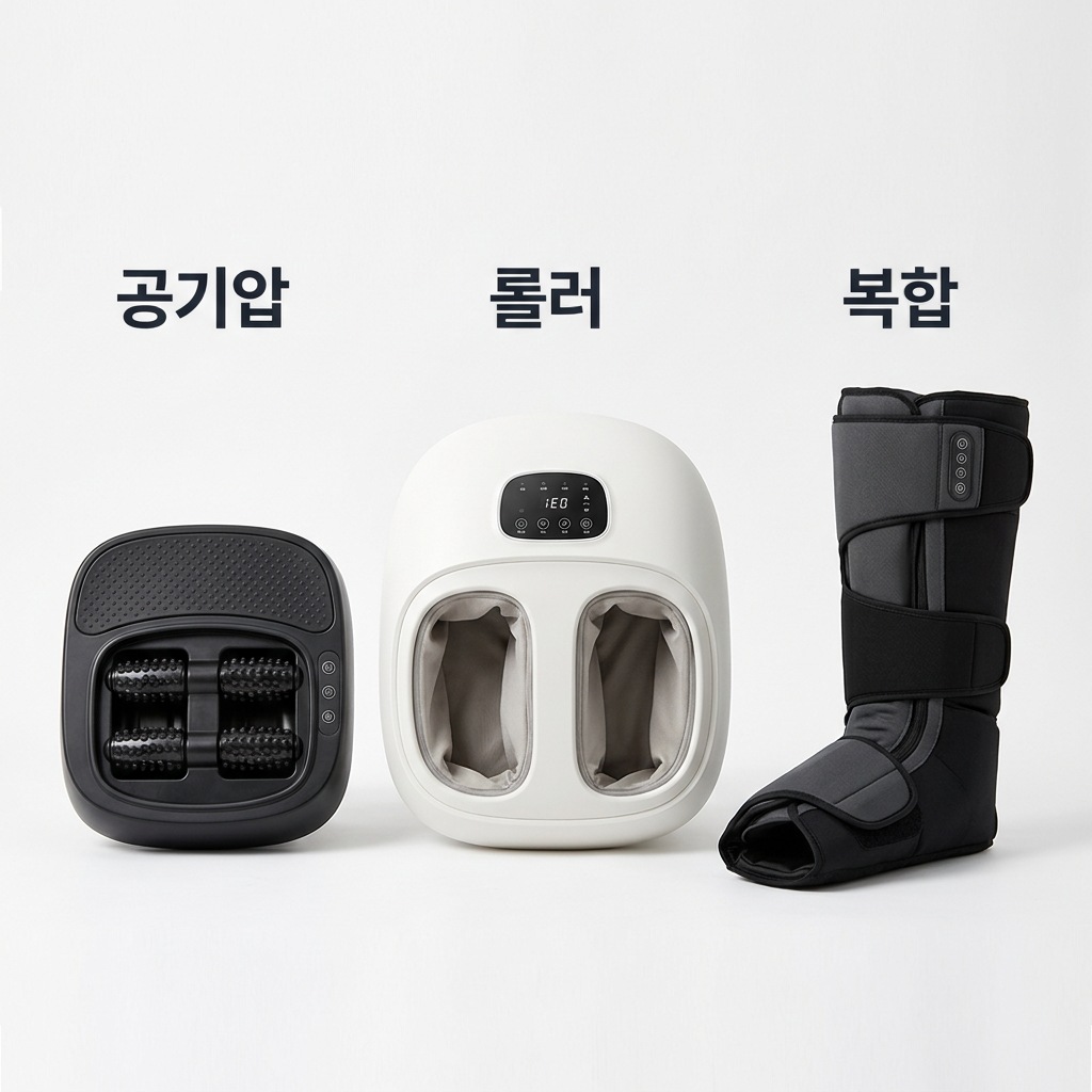 발마사지기 고르는법 방식 비교 공기압 롤러