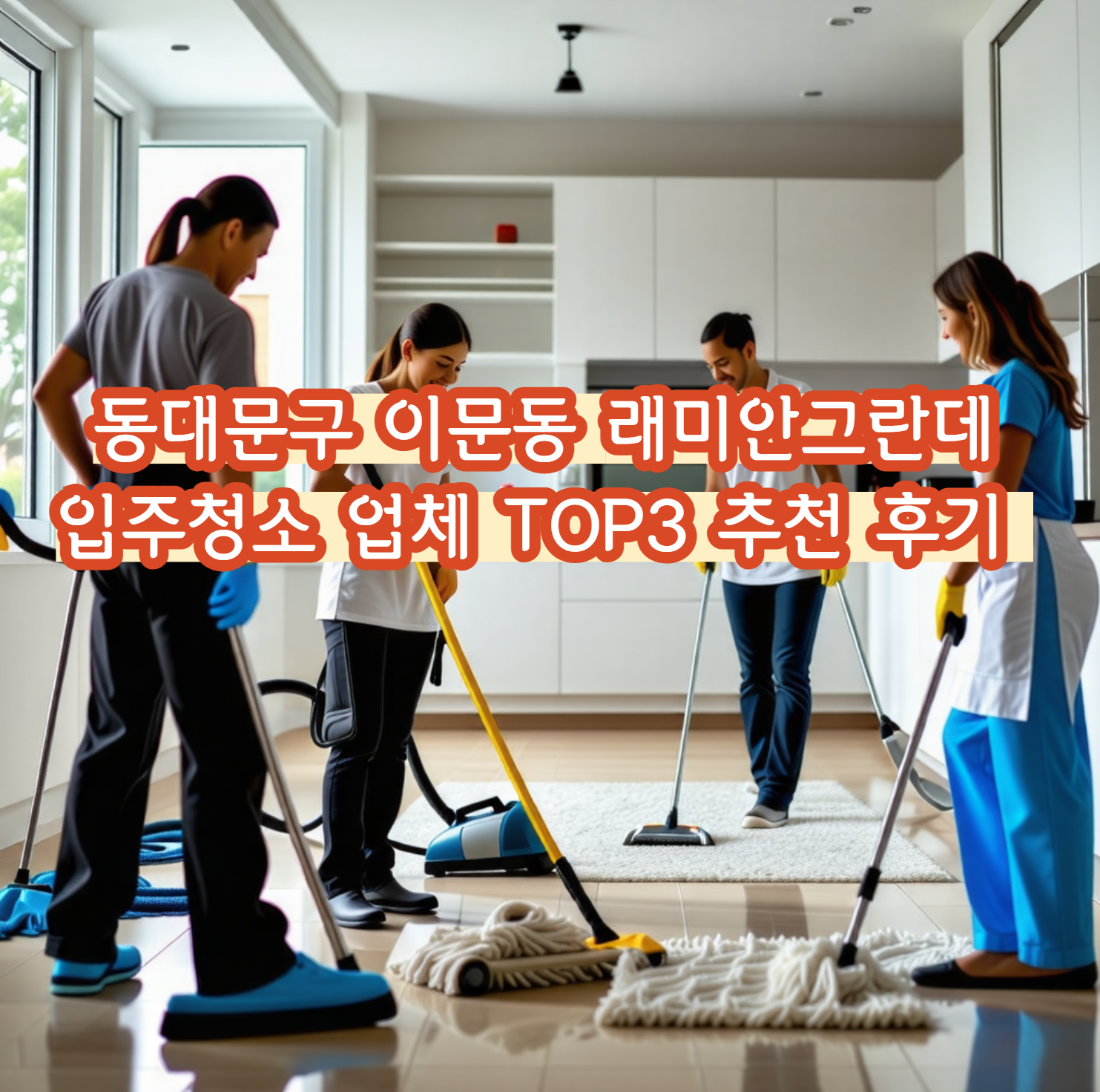 동대문구 이문동 입주청소 추천: 래미안 라그란데 아파트 기준 TOP3