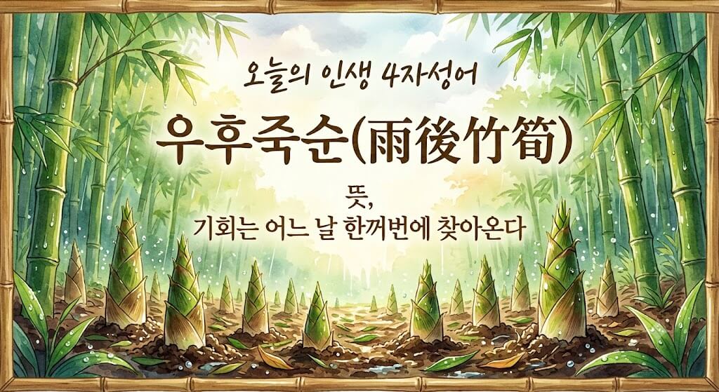오늘의 인생 4자성어 우후죽순 이미지