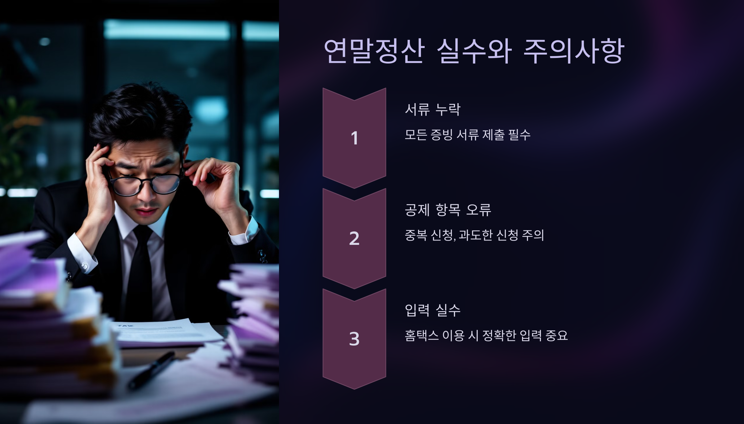 연말정산 실수와 주의사항