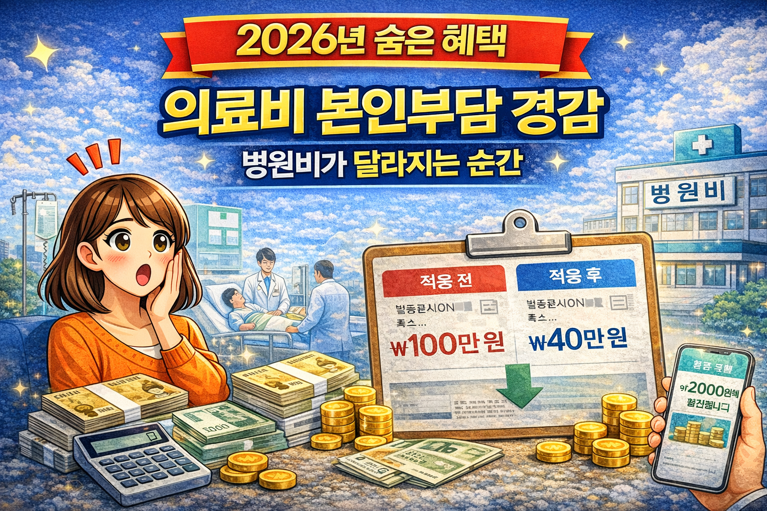 2026년 숨은 정부 혜택, 의료비 본인 부담 경감, 병원비가 달라지는 순간