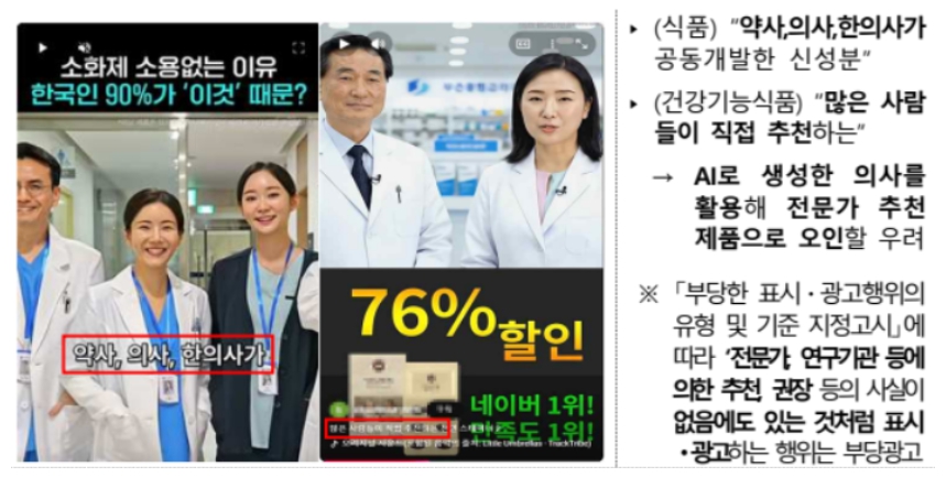 AI 등 활용 허위&middot;과장광고 대응 방안